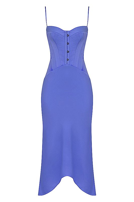 Blue House Of Cb Satin  Midi Dress | JWB-328946