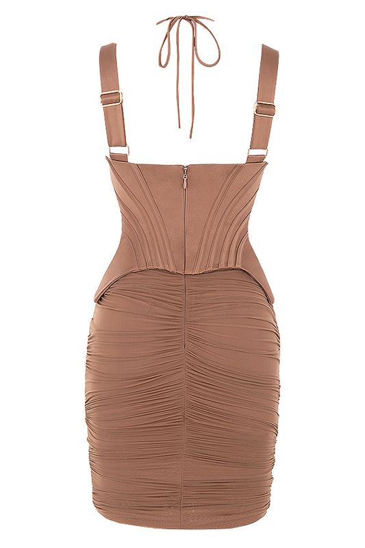 Brown House Of Cb Bandage Midi Dress | OTE-945072