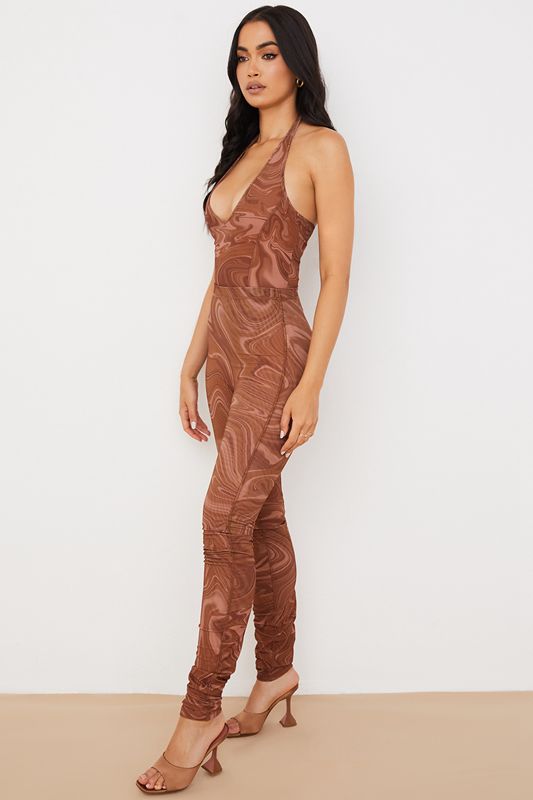 Brown House Of Cb Mesh  Leggings | ZVP-157849