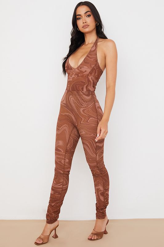 Brown House Of Cb Mesh  Leggings | ZVP-157849