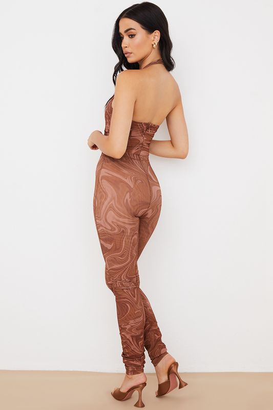 Brown House Of Cb Mesh  Leggings | ZVP-157849