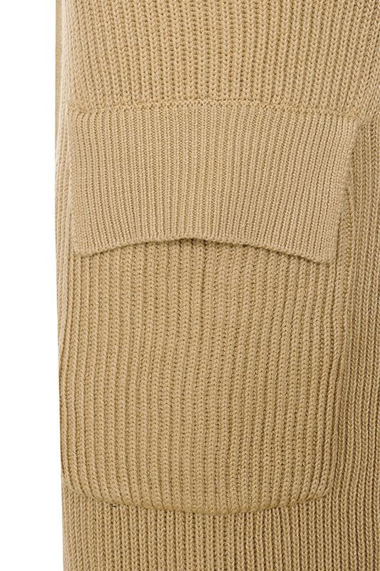 Brown House Of Cb Rib Knit Wide Legs  Pants | VLM-625710