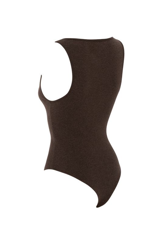 Brown House Of Cb V-Neck  Bodysuit | ECL-165927