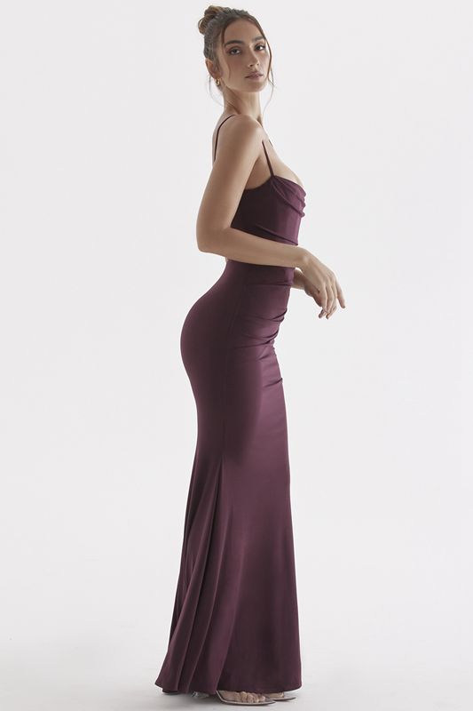 Burgundy House Of Cb Cherry Maxi Dress | UXN-359402