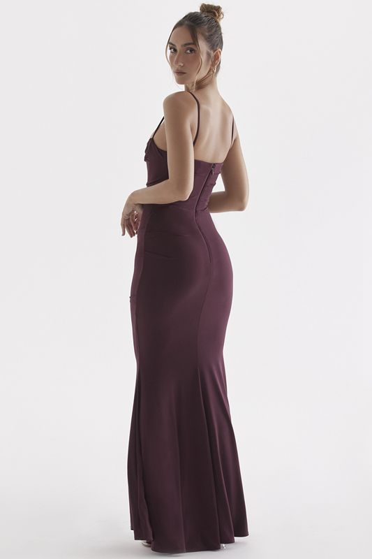 Burgundy House Of Cb Cherry Maxi Dress | UXN-359402