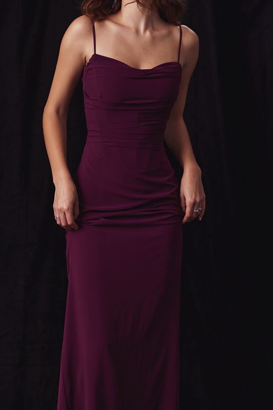 Burgundy House Of Cb Maxi  Dress | VSN-853142