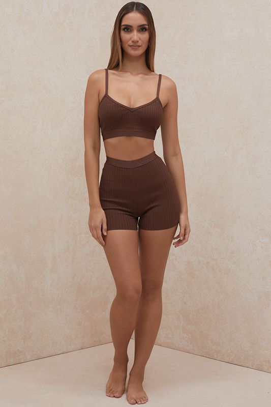 Chocolate House Of Cb Bandage Shorts | DZP-147352