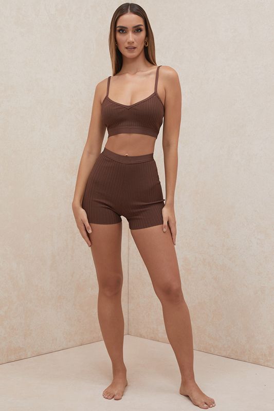 Chocolate House Of Cb Bandage Shorts | DZP-147352