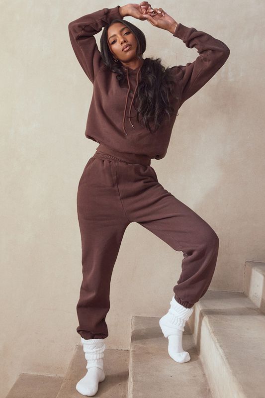 Chocolate House Of Cb Fleece Back Jogging Pants | ETX-297081