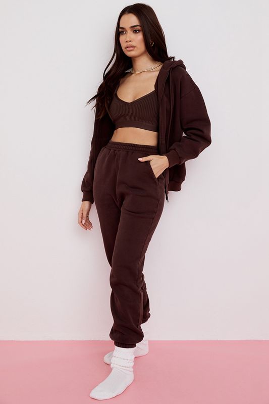 Chocolate House Of Cb Fleece Back Jogging Pants | ETX-297081