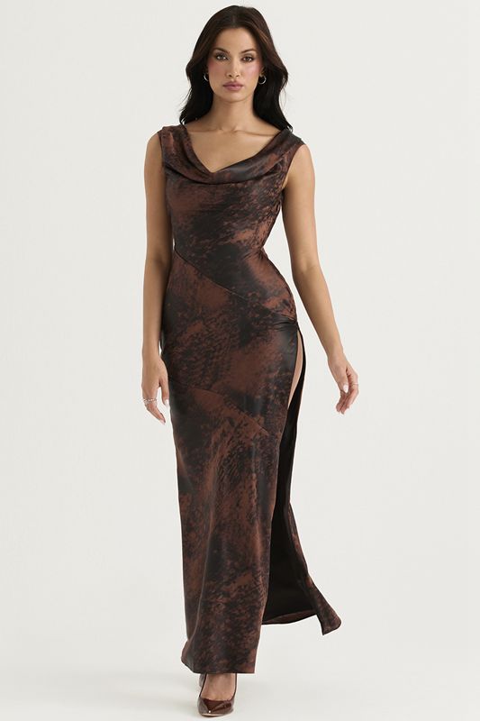 Copper House Of Cb Copper Bias Cut Maxi  Dress | ZKV-128407