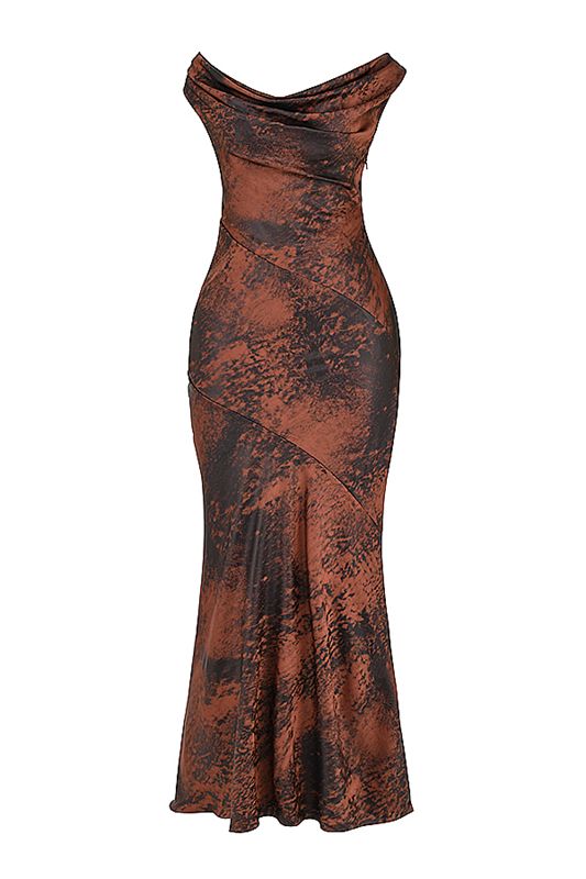 Copper House Of Cb Copper Bias Cut Maxi  Dress | ZKV-128407