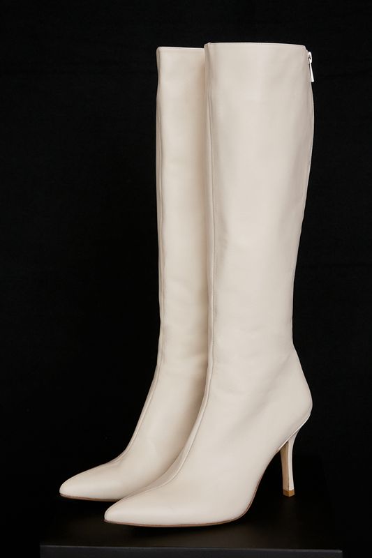 Cream House Of Cb Leather Knee High Boots | AVW-806135