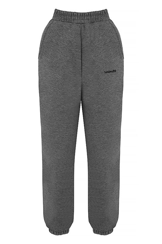 Dark Grey House Of Cb Grey Fleece Back Pants | TAY-796130