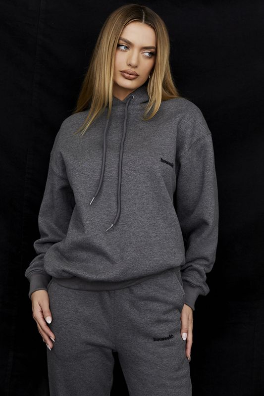 Dark Grey House Of Cb Grey Oversized Hoodie | VDO-960752