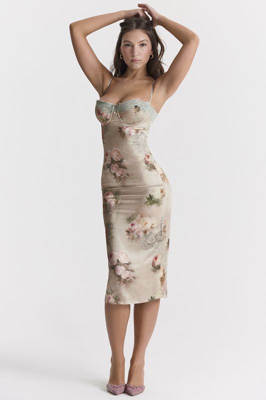 Flower House Of Cb Floral  Midi Dress | TNH-024179