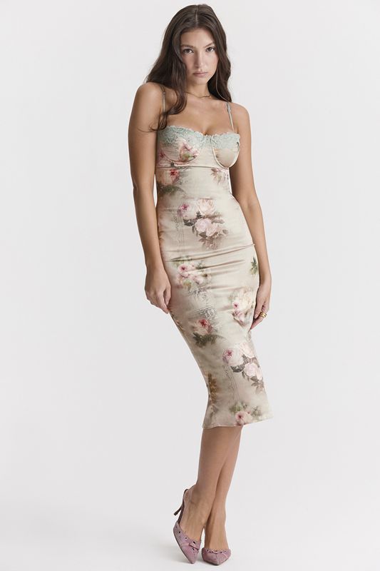 Flower House Of Cb Floral  Midi Dress | TNH-024179