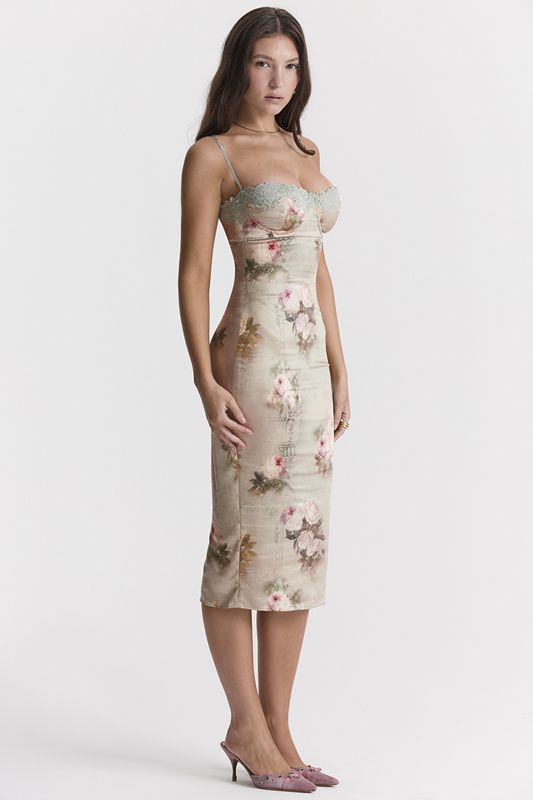 Flower House Of Cb Floral  Midi Dress | TNH-024179