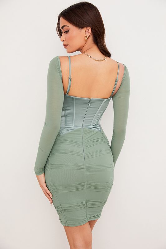 Green House Of Cb Gathered  Dress | DJX-643802