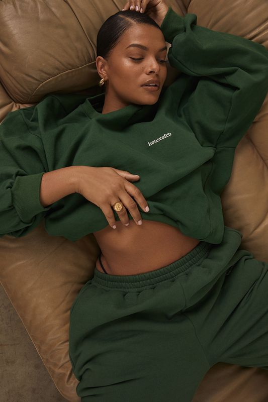 Green House Of Cb Oversized Crewneck Sweatshirts | UQT-237568