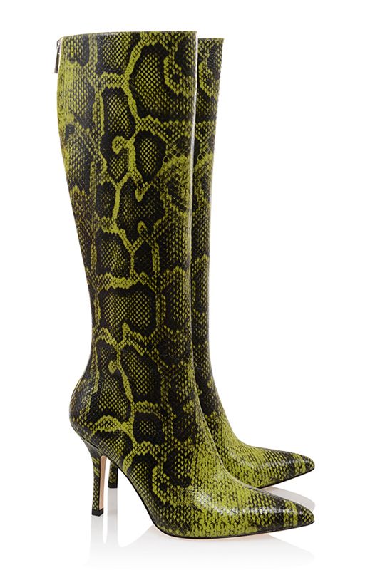 Green House Of Cb Print Knee High Boots | SJB-397180