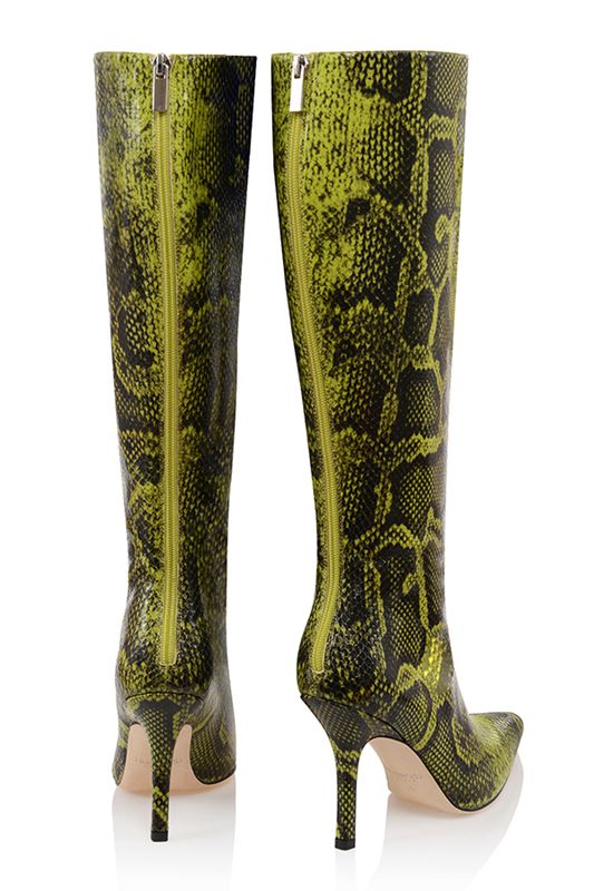 Green House Of Cb Print Knee High Boots | SJB-397180