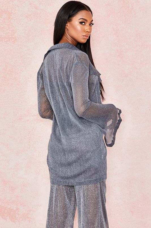 Grey House Of Cb Lurex Shirt Tops | EPV-508647