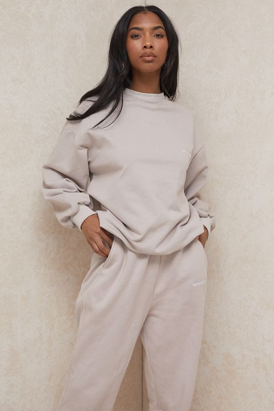 Grey House Of Cb Oversized Crewneck Sweatshirts | IVK-879453