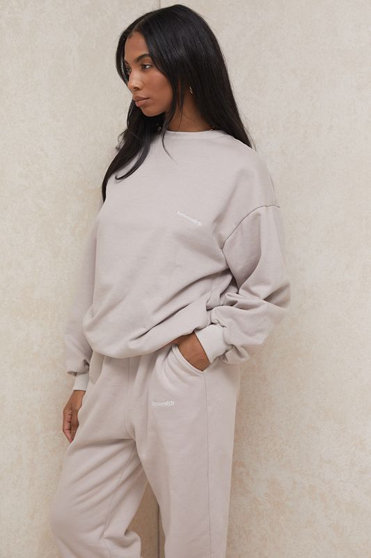 Grey House Of Cb Oversized Crewneck Sweatshirts | IVK-879453