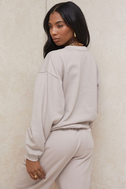 Grey House Of Cb Oversized Crewneck Sweatshirts | IVK-879453