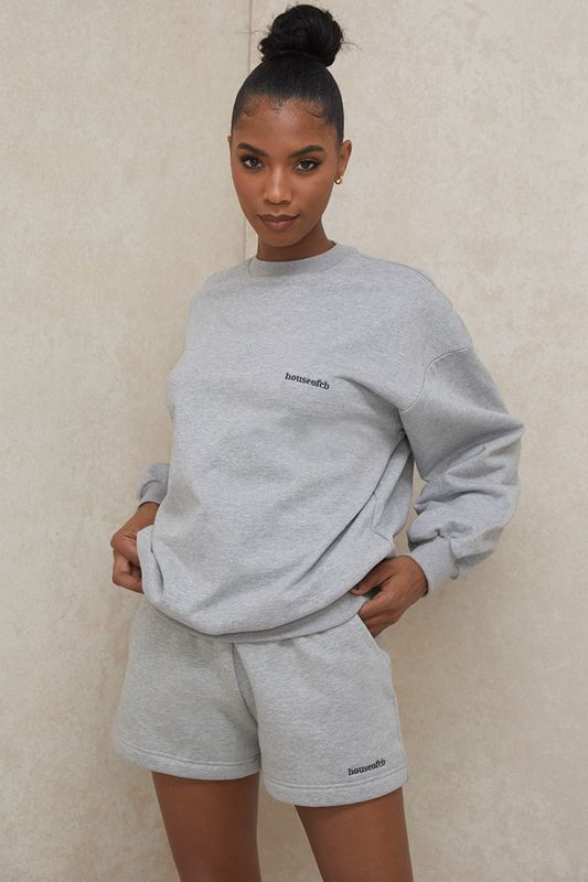 Grey House Of Cb Oversized Crewneck Sweatshirts | UPT-461205