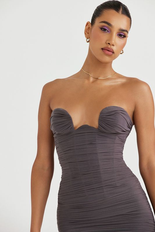 Grey House Of Cb Strapless  Dress | EFL-621094