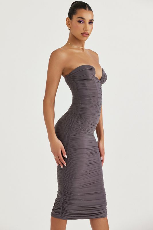 Grey House Of Cb Strapless  Dress | EFL-621094