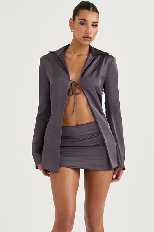 Grey House Of Cb Tie Front Blazer | UXR-154260