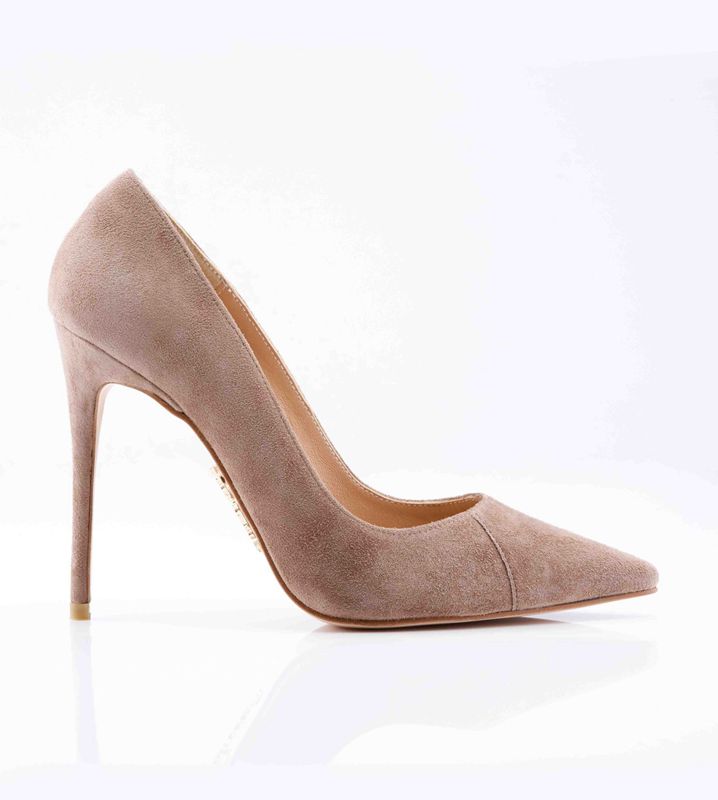 Khaki House Of Cb Mocha Suede Pointy Toe  Heels | QEC-386571