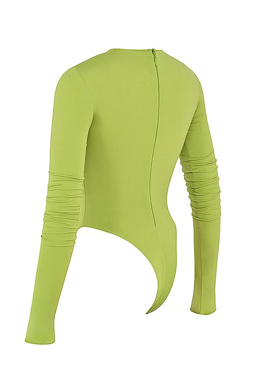 Light Green House Of Cb Green Cutout Bodysuit | MBG-895271