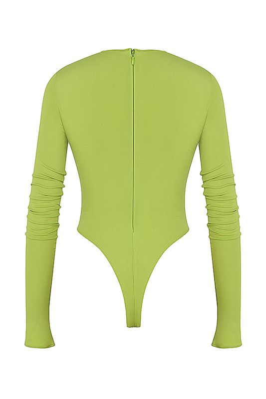 Light Green House Of Cb Green Cutout Bodysuit | MBG-895271