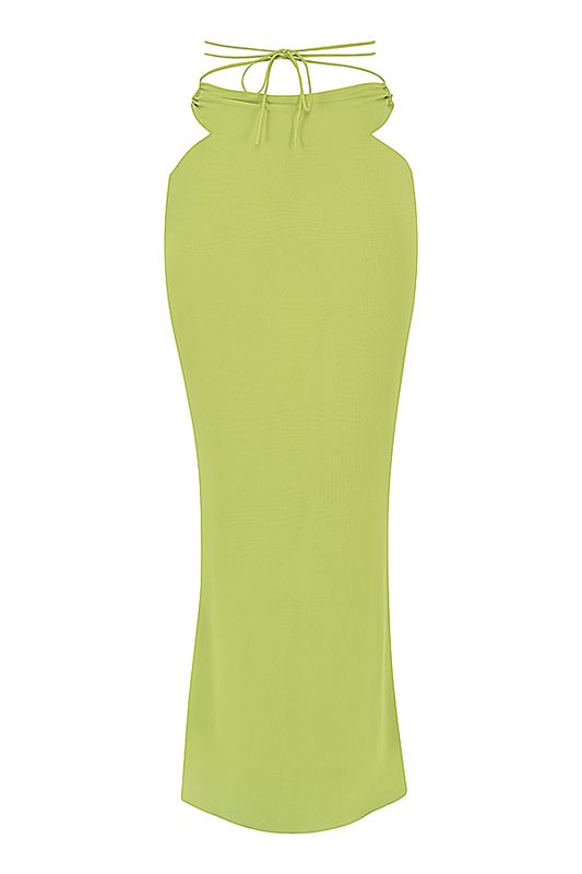 Light Green House Of Cb Green Georgette Maxi Skirts | XEU-435086