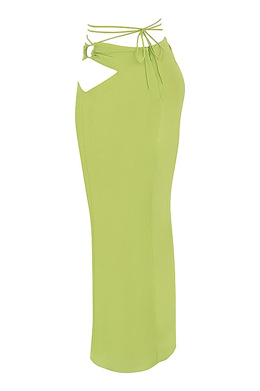 Light Green House Of Cb Green Georgette Maxi Skirts | XEU-435086