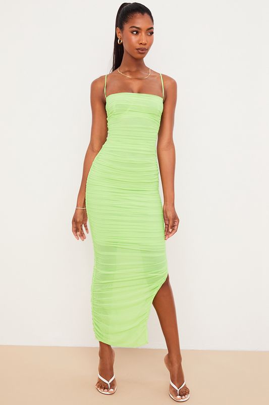 Light Green House Of Cb Organza Mesh Maxi Dress | OUR-498532