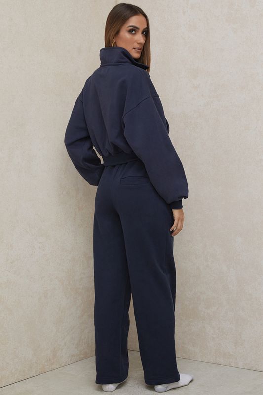 Navy House Of Cb Straight Leg Sweat Pants | IPR-624013