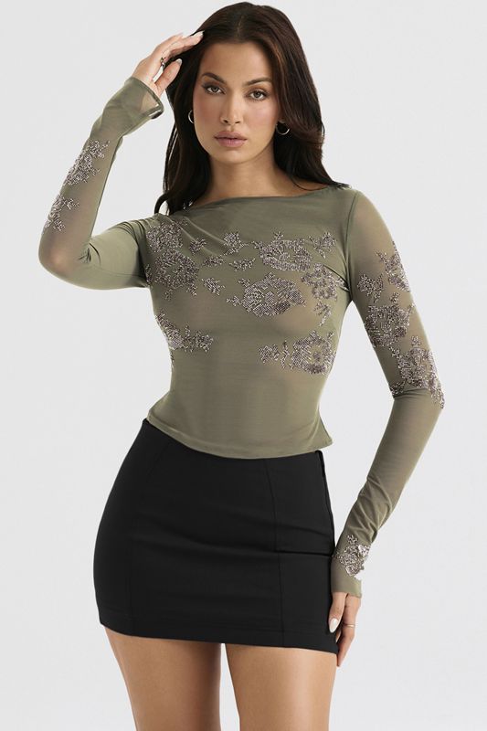 Olive House Of Cb Crystallised  Tops | TLS-702438