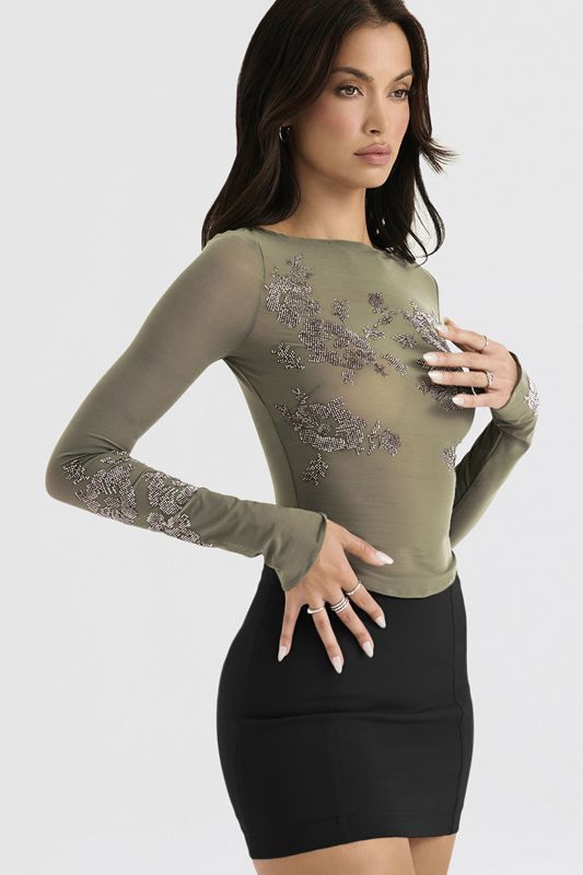 Olive House Of Cb Crystallised  Tops | TLS-702438