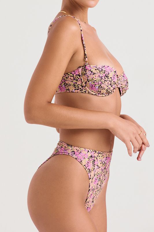 Olive House Of Cb Floral High Waist Bikini Bottoms | TBH-156029