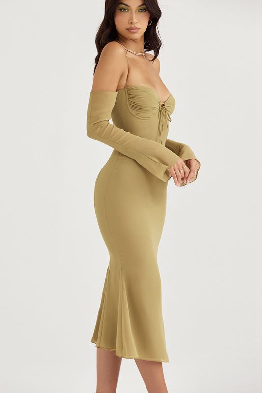 Olive House Of Cb Halter  Midi Dress | YUB-470132