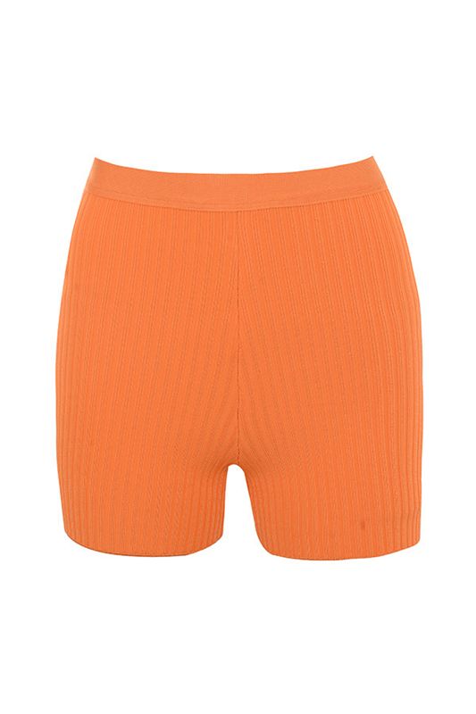 Orange House Of Cb Bandage Shorts | LBW-907825