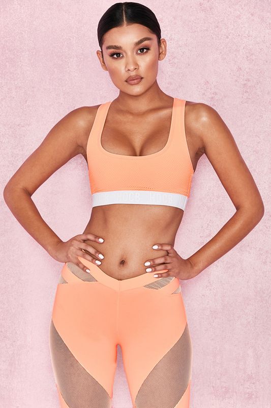 Orange House Of Cb Neon Orange Cropped Tops | FRX-650723