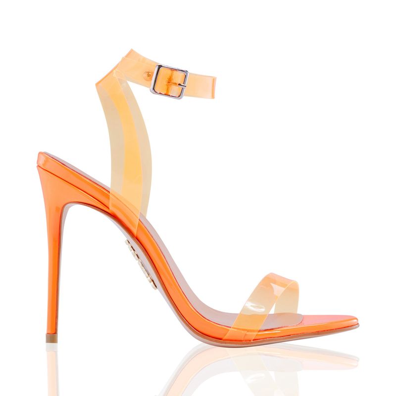 Orange House Of Cb Orange Straps Leathers Sandals | RYI-637542