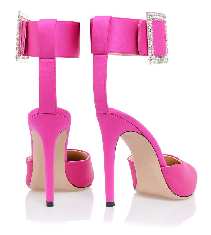 Pink House Of Cb Crystal Buckle Pumps | SJY-517289