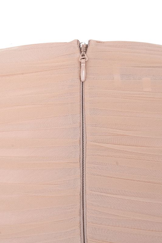 Pink House Of Cb Pleated Tulle Deep V  Dress | NQS-519027